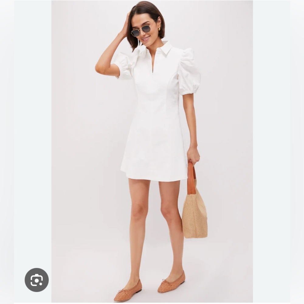 NWT Hyacinth House White Front Zip Denim Mini Dress Tuckernuck